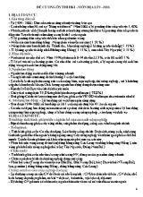 Đề cương ôn thi học kỳ I môn Địa lí 9